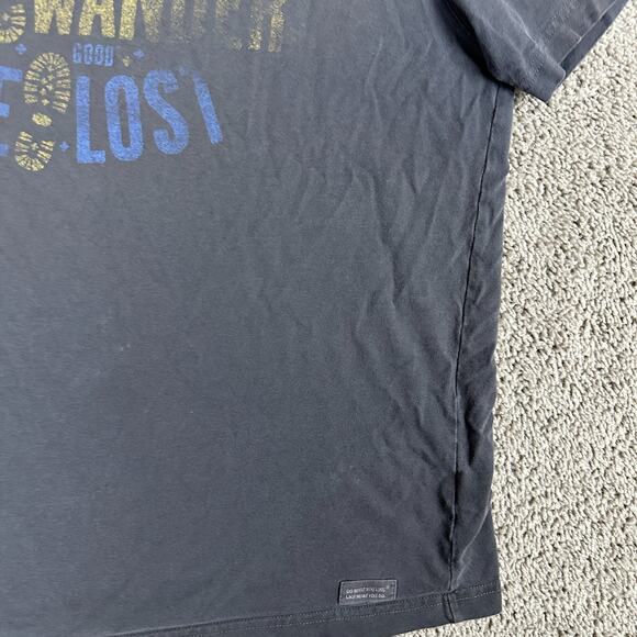 Life Is Good Shirt Mens L Gray Not All Who Wander Are Lost Classic Fit - Picture 5 of 11